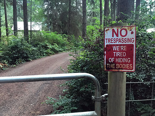 Parting Shots: No Trespassing