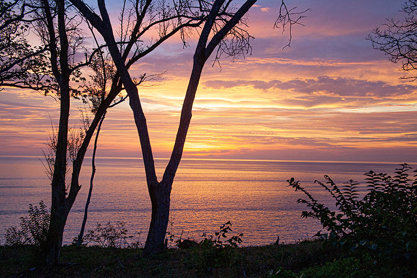 sunset view over the Pacific