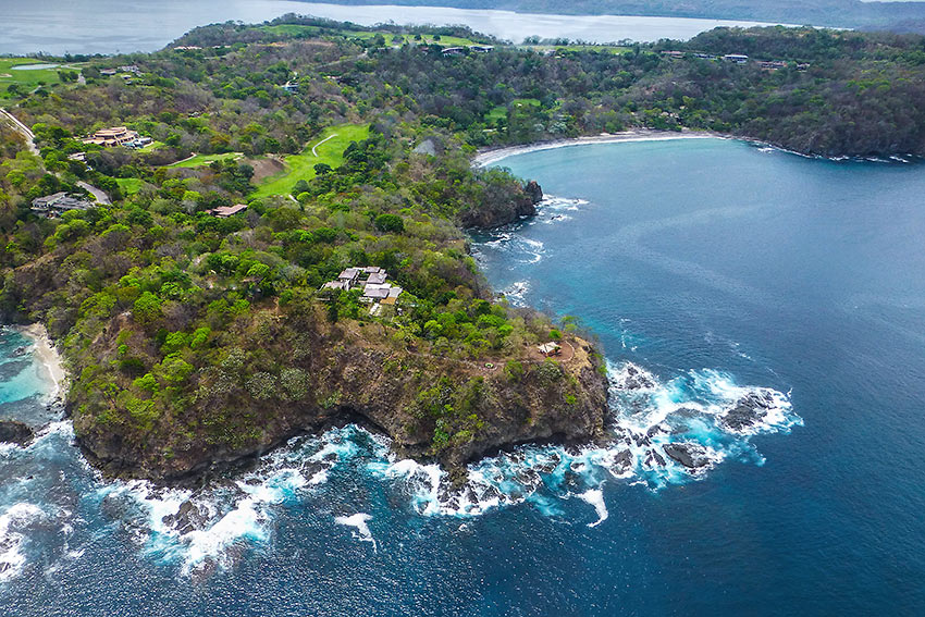 Aerial views of the Papagayo Peninsula, on the northwest corner of Costa Rica, reveal the 30,000 square-foot mansion, the Villa Manzu, is splendid isolation, alone on five green acres, Villa Manzu, Costa Rica