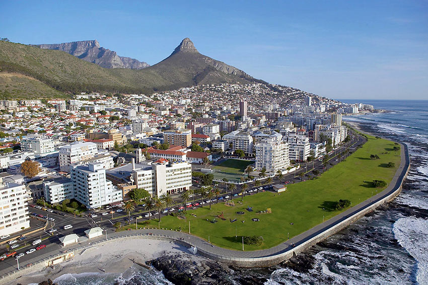 aerial view of Sea Point, Cape Town, South Africa