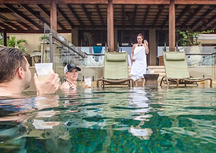 slow afternoon in the pool, at Villa Manzu