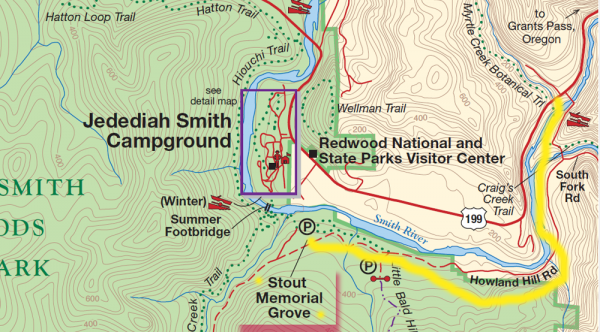 jedediah smith memorial trail map